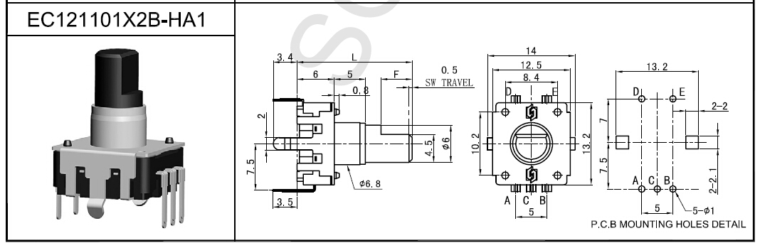EC12带开关编码器