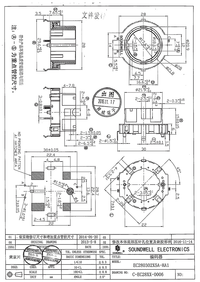 EC28中空轴编码器规格书